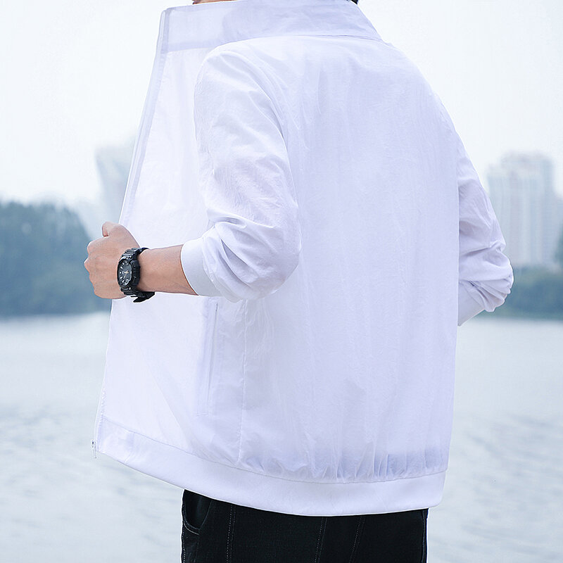 Ветровка мужская легкая, шелковая куртка для защиты от солнца, для путешествий, отдыха на открытом воздухе, защита от ультрафиолета, лето 2024