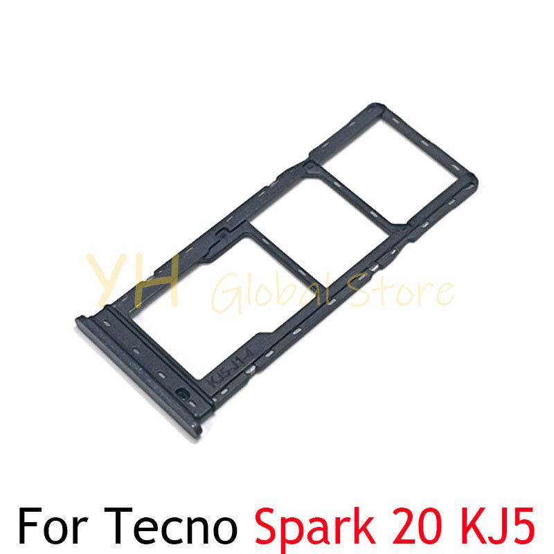 Tecno Spark 20 KJ5 용 심 카드 슬롯 트레이, 거치대 심 카드 수리 부품