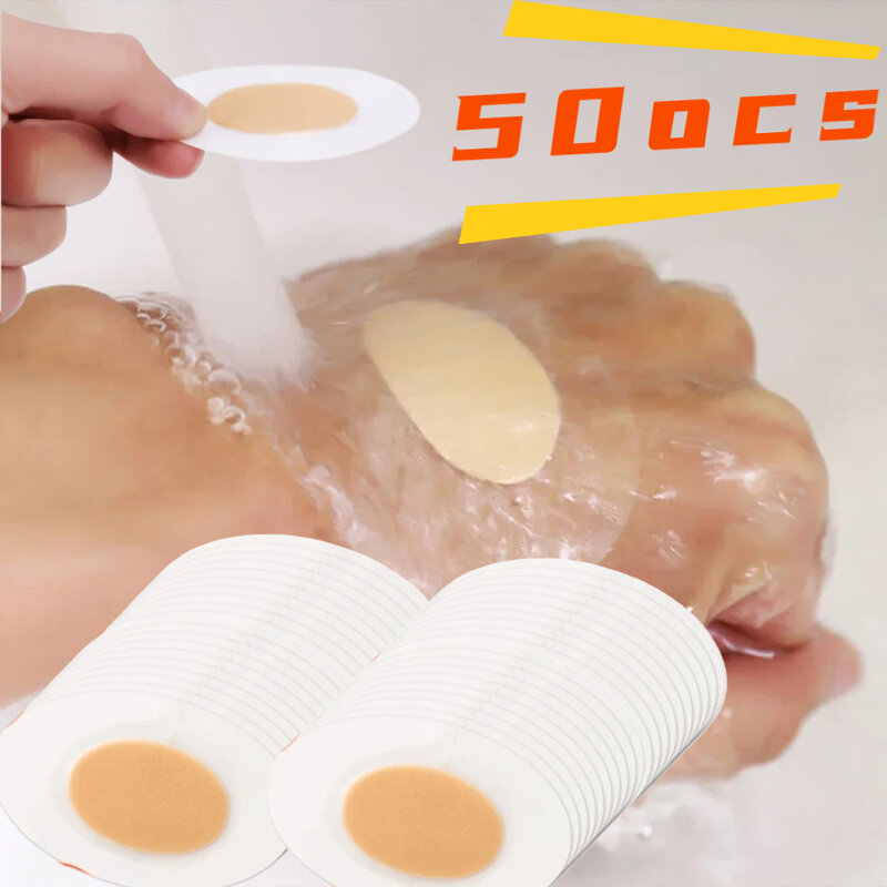 50pcs Gel Heel Protector Foot Patches Adhesive Blister Pads Hydrocolloid Heel Liner Shoes Stickers Pain Relief Plaster Foot Care