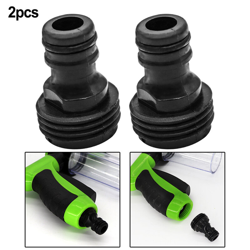 2pcs 3/4\" Threaded Quick Connector Nipple Garden Water Hose Quick Pipe Connector Tube Fittings Garden Supplies