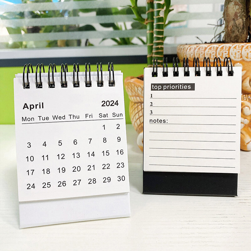 2024 Schreibtisch Kalender kreative Dekor vertikale Büro Geschenk Desktop-Papier Home Student Wochen planer tragbare Kalender Buch