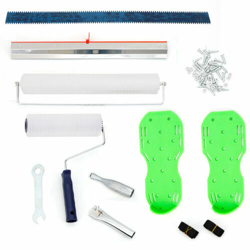 Kit de herramientas de nivelación automática de cemento, herramientas de construcción de rastrillo de espiga de hoja de rodillo de pintura de piso