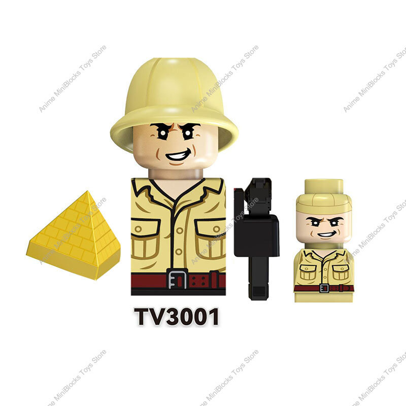 TV6301 Movies Indiana Jones Professor Henry Rene Mummies Belloq Spy Building Blocks Cartoon Mini-Figures Action Toy Bricks Kids