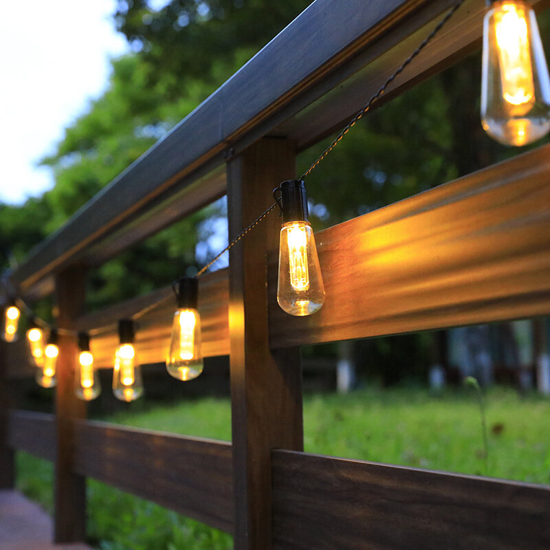 Luci a stringa solare a LED per esterni lampadina solare per la decorazione della festa di natale in giardino impermeabile per il recinto dell'iarda di natale del Patio