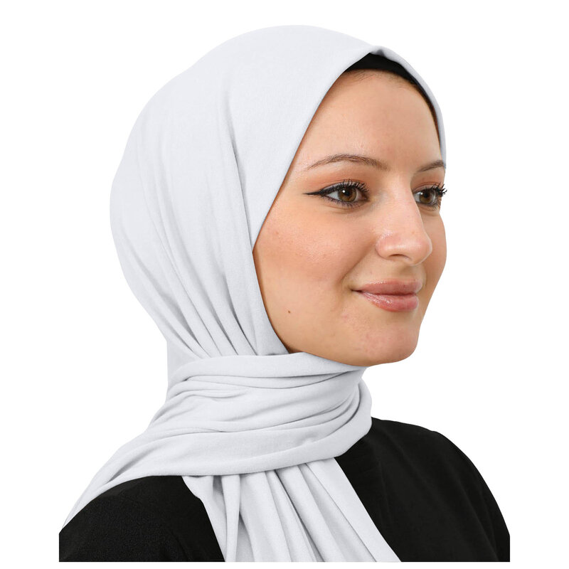 Einfarbige Baumwolle Rayon Hijab Schal Frauen große muslimische Kopftuch Wraps Schals Femme Musulman Stirnband islamische Turban Bandana