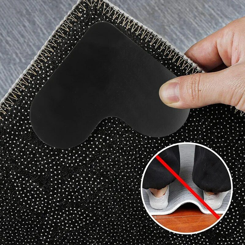 Rug Gripper Double Sided Non-Slip Rug Pads Rug Washable Area Rug Pad Carpet Tape Corner Side Gripper