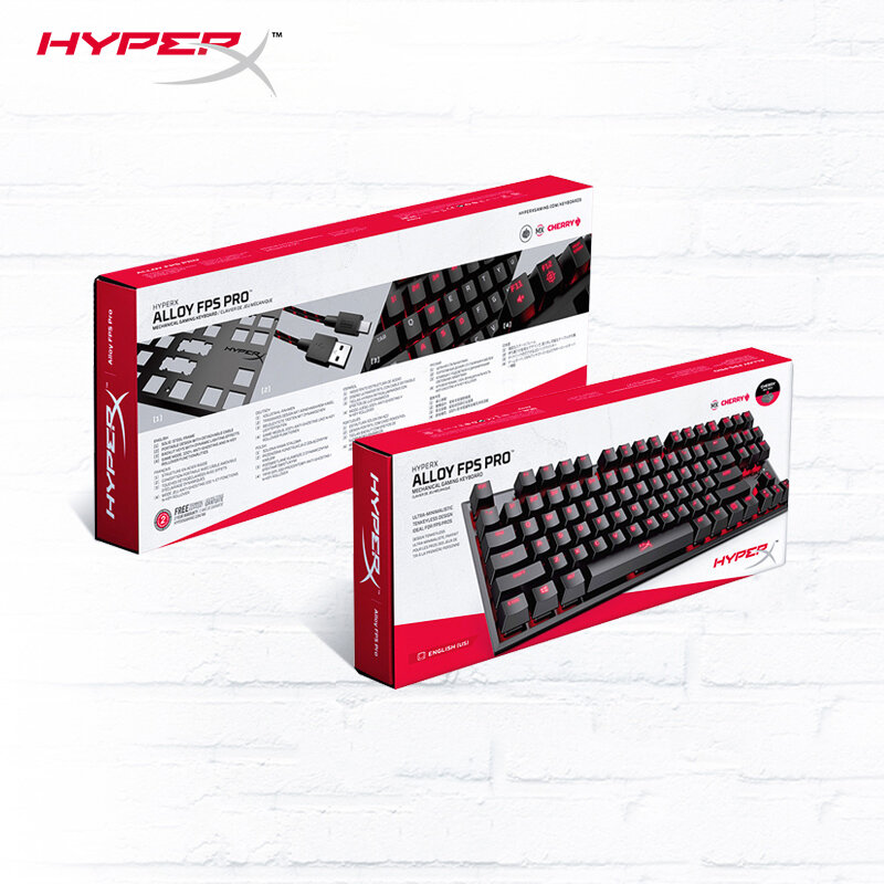 Hyper X Alloy FPS Pro Red LED Backlit 87 Key Ultra Compact Form Factor Tenkeyless Mechanical Gaming Keyboard