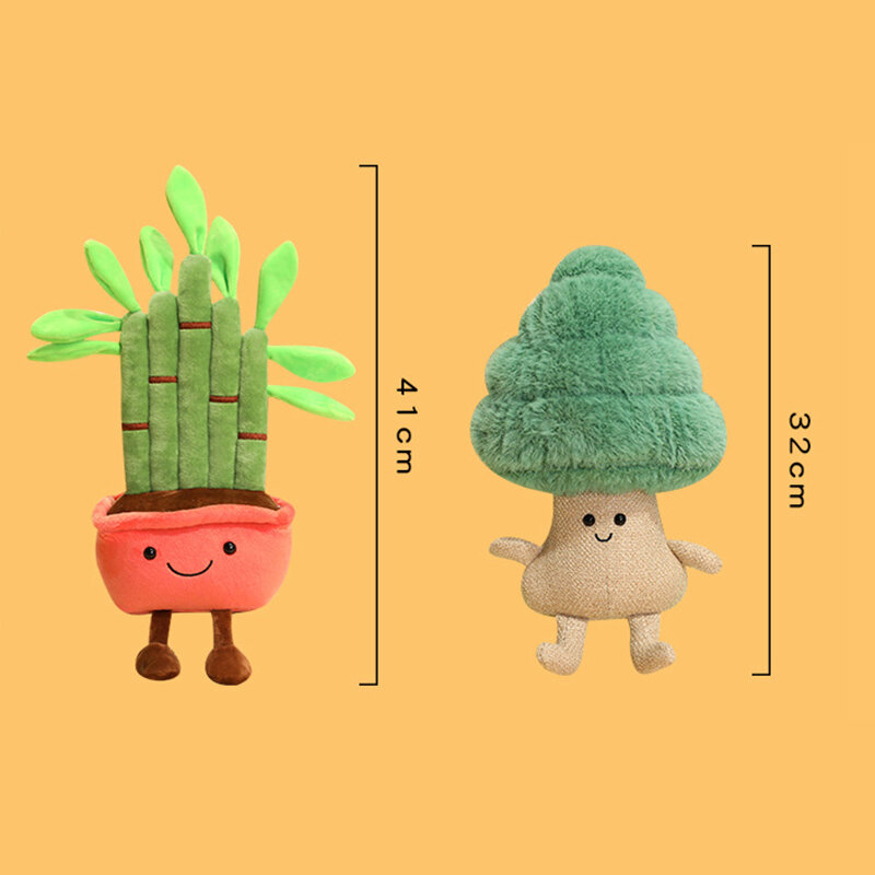 32/41cm realistyczna imitacja Fortune Tree pluszowe zabawki nadziewane sosny brodaty drzewa pluszaki lalki w kształcie roślin miękkie zabawki dla dzieci do wystroju domu