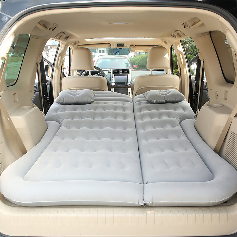 Colchón de viaje inflable de aire para asiento trasero de coche, sofá multifuncional, almohada, esterilla de Camping al aire libre, Universal