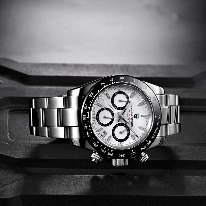 ساعة عمل جديدة للرجال بتصميم PAGANI ، ساعة فاخرة للرجال من أفضل العلامات التجارية كرونوغراف VK63 للرجال