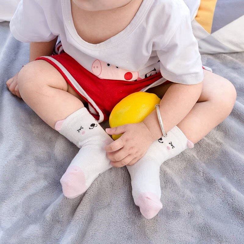 Chaussettes pour bébés de 0 à 18 mois, 5 paires, en coton pur, Design Animal, sans décoloration, douces, pour enfants, pour filles et garçons