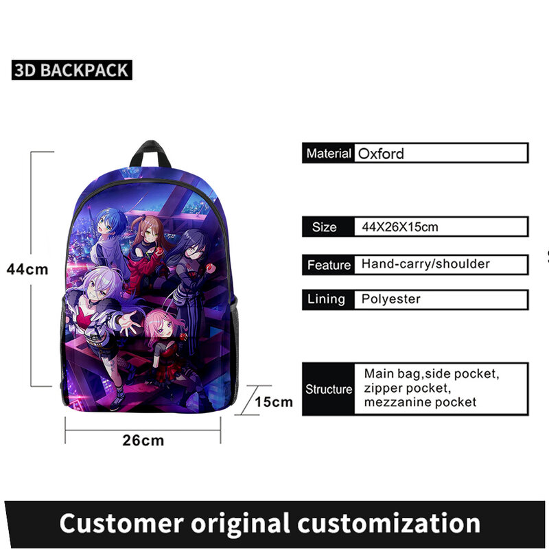 World Dai Star Harajuku New Anime Backpack Adult Unisex Kids Bags Daypack Backpack School Anime Bags Back To School
