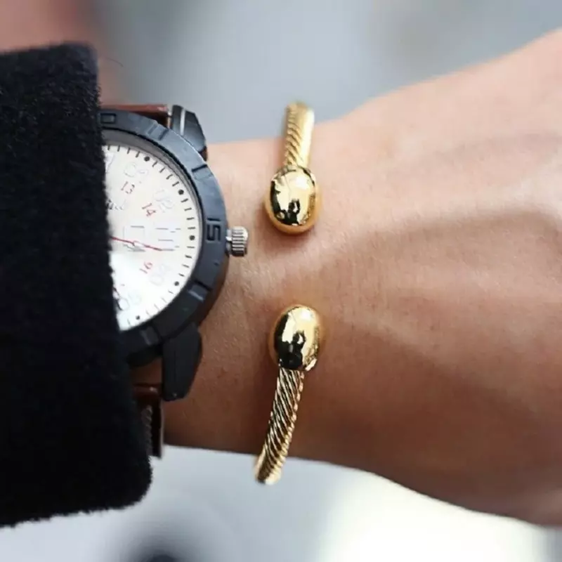 Fashion Persoonlijkheid Koperen Metalen Kabel Gevlochten Magnetische Armband Helpt Bloedsomloop Pijn Verlichten Mannen Gezonde Sieraden