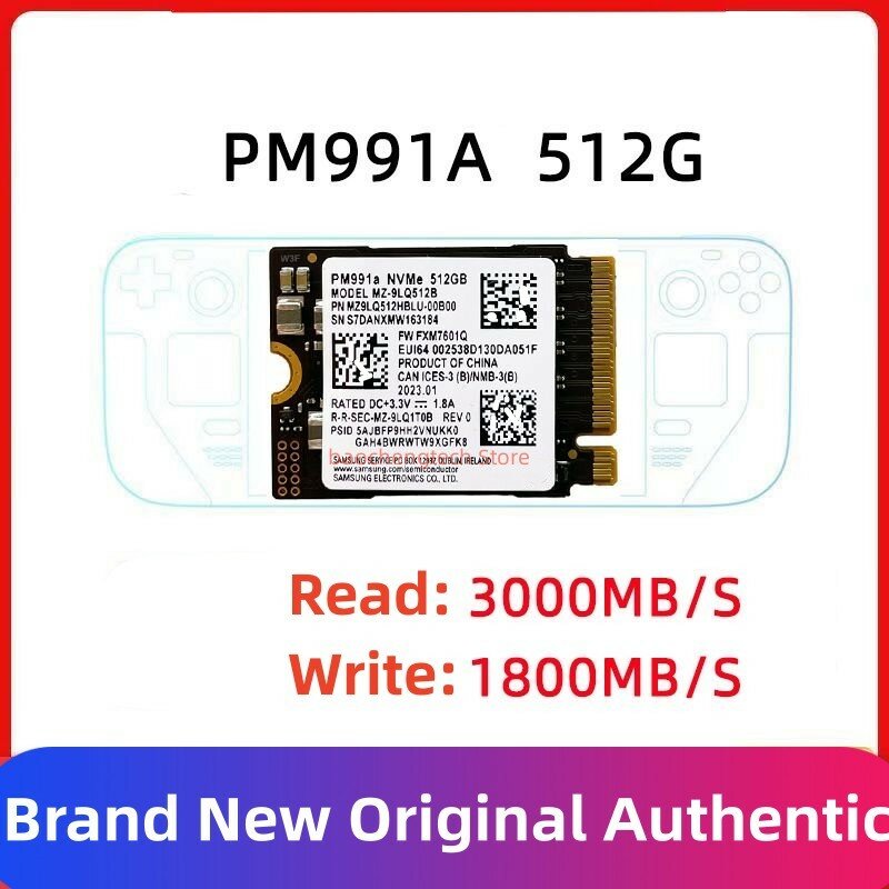 Unidad de estado sólido PM991, 128GB SSD, PM991a, 512GB, 1TB, M.2, NVMe 2230, PCIe3.0x4, para Microsoft Surface Pro X, portátil 3