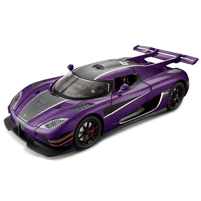1:24 New Koenigsegg ONE 1 One:1 Supercar Alloy Model Car Diecast  Metal Casting Sound and Light Car For Children Vehicle Toy