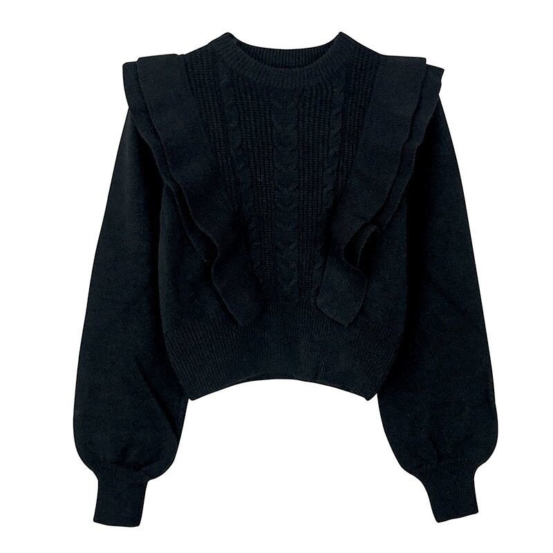 Sweater wanita, atasan hangat lembut rajut dasar elastis ramping lengan panjang wanita Pullover semua cocok Musim Dingin O-neck G185