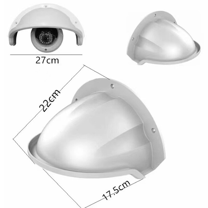 Anti-reflexo Side Bracket CCTV Camera Cover, Chuva e Sun Weather Shield, Turret Dome