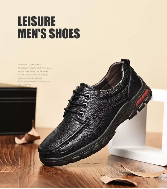 Flats New Arrival Authentic Brand Casual Men Genuine Leather Loafers Shoes Plus Size 38-48 Handmade Moccasins Shoes