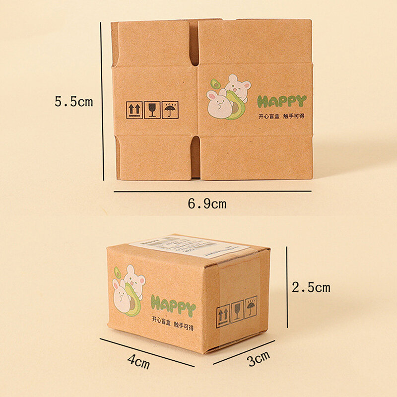 Miniatura criativa Mini caixa express caixa surpresa, enfeites de resina, brinquedos da moda