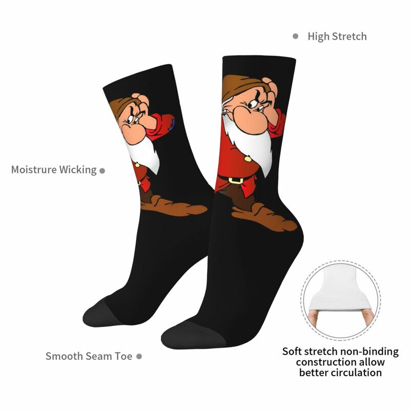 Grumpy Dwarf Socks Harajuku Super Soft Stockings All Season Long Socks Accessories for Man's Woman's Gifts