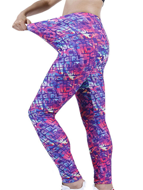 VISNXGI lettera stampata pantaloni da Yoga per donna Leggings sportivi abbigliamento sportivo elastico Fitness palestra esercizio vita alta Push Up abbigliamento