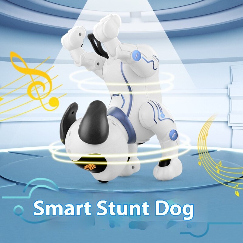 Children's Remote Control Intelligent Stunt Robot Dog Music Dancing Bionic Programming Robot Dog Kids Birthday Gift