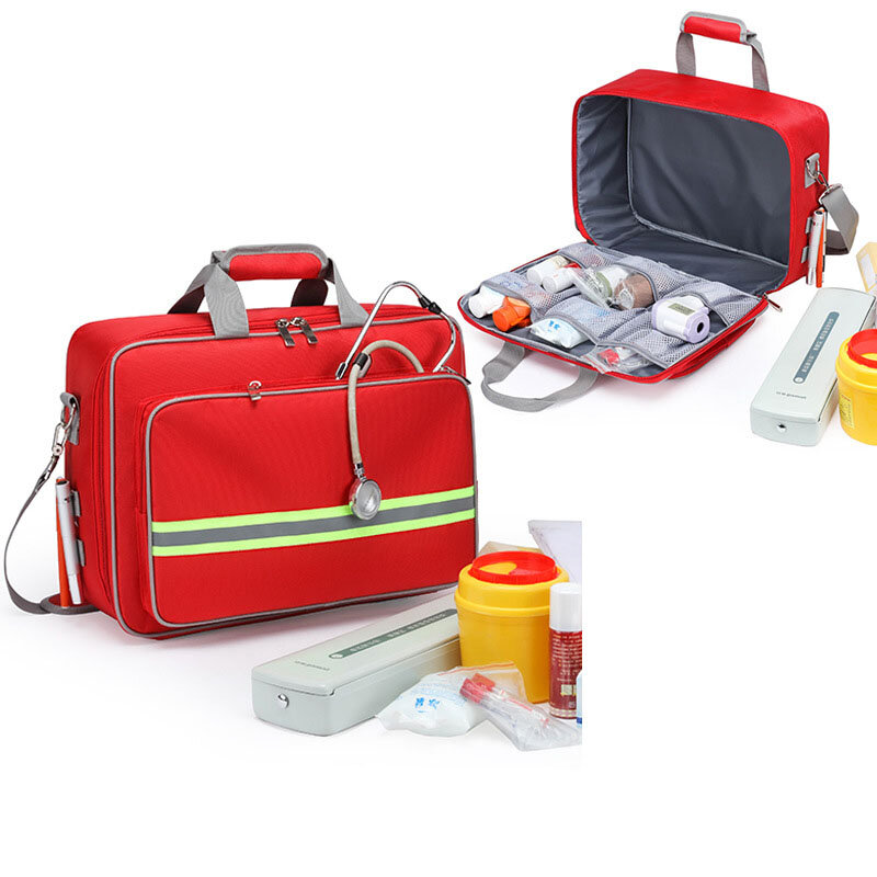 Erste-Hilfe-Medizin tasche Outdoor-Notfall rettung Tasche mit großer Kapazität leer wasserdicht reflektierende 1800d Oxford Survival Kits