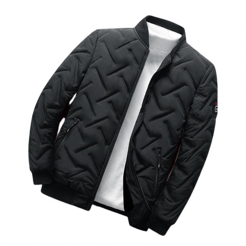 Men Outwear  Trendy Windproof Zipper Bomber Jacket  Lightweight Men Bomber Jacket