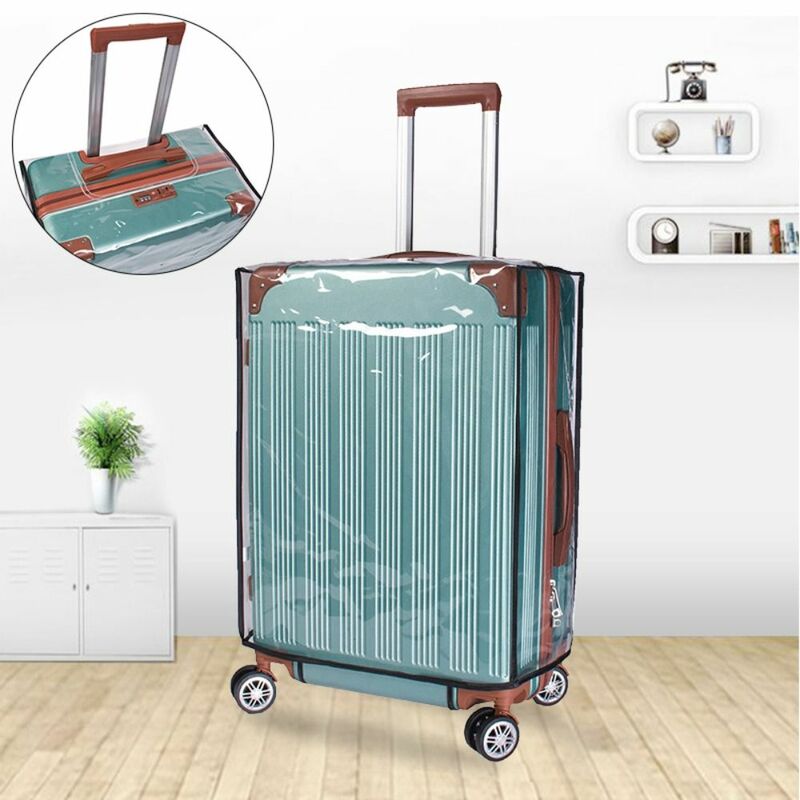 Funda transparente impermeable para equipaje, cubierta protectora de PVC para almacenamiento de equipaje, a prueba de polvo, accesorios de viaje
