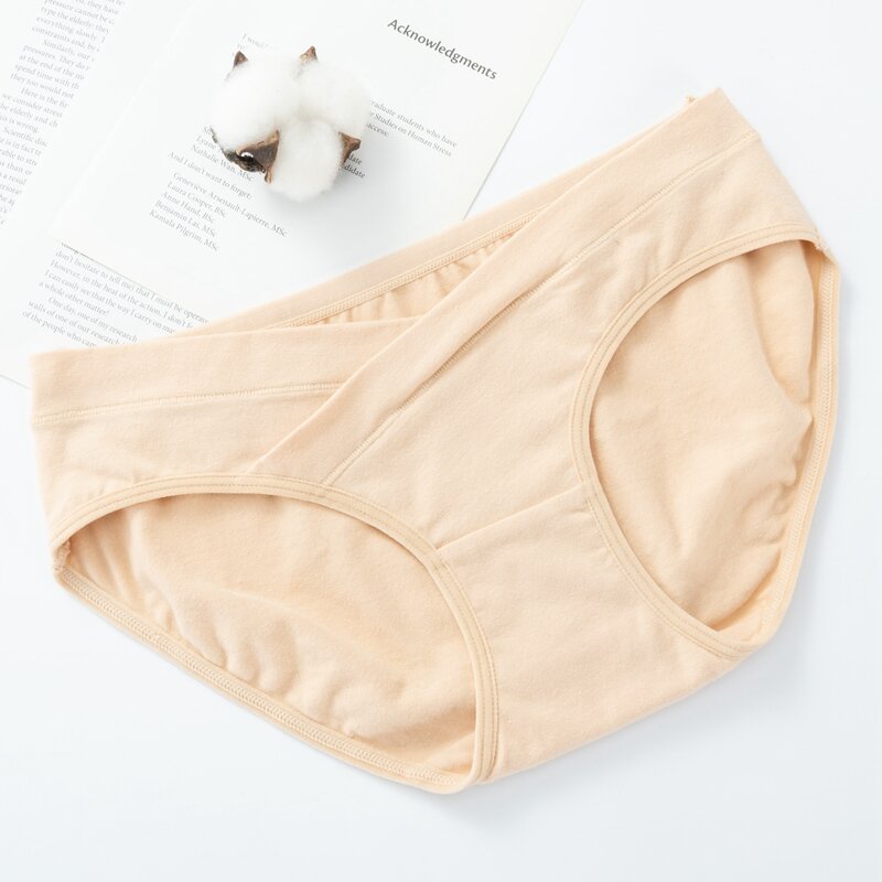 3 szt bawełniane majtki ciążowe niskiej talii V figi dla kobiet w ciąży bielizna ciążowa bielizna ciążowa