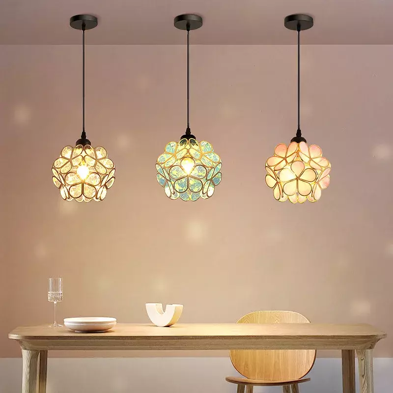 Nordic Modern Petal Chandelier Luzes LED para sala de jantar Combinação de 3 cabeças Luzes de bar Quarto, Cabeceira, Luzes de teto