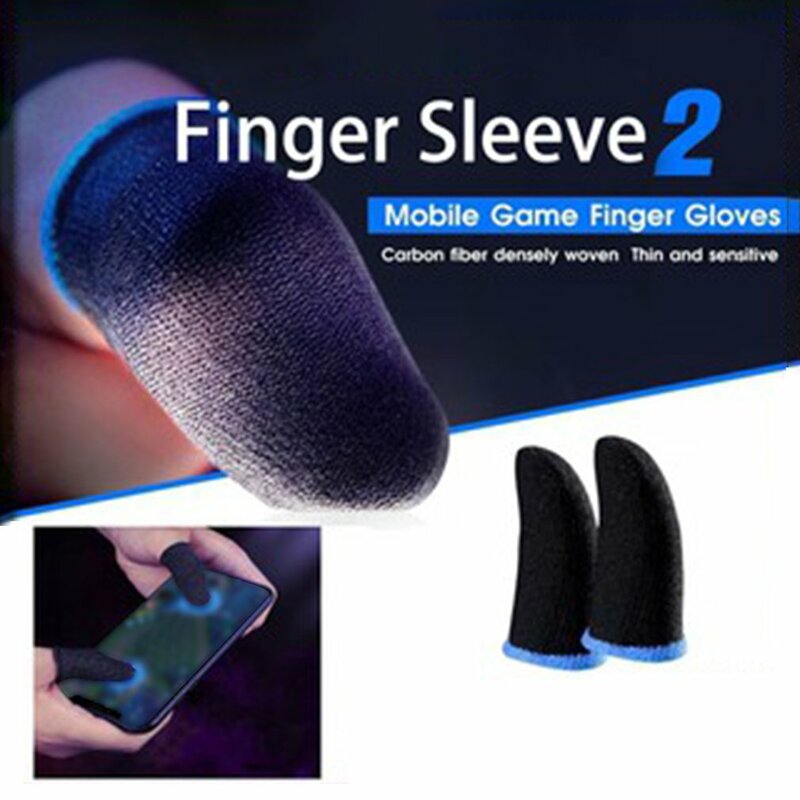 Novo jogo de manga dedo controlador luvas sweatproof respirável ponta dos dedos para jogos móveis tela toque dedo berços cobrir