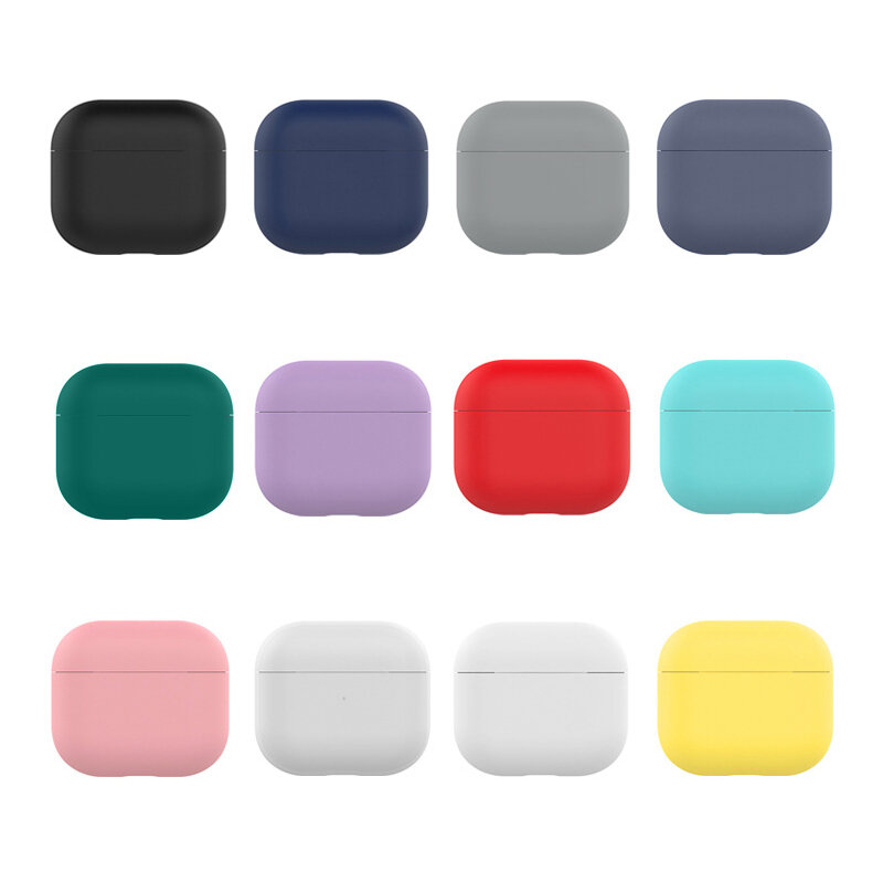 Silicone Soft Skin Protect Case para Airpods, Cover Cute, Pro 2, 3 Generation, Pro 2, 3, 2021