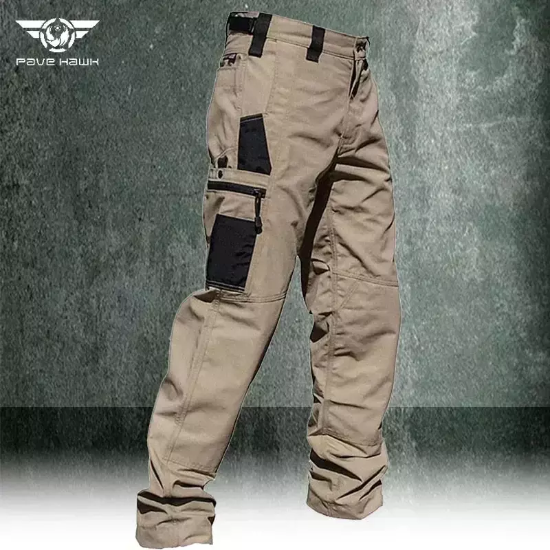 Men's Cargo Pants Multi Pockets Work Trousers Casual Tactical Pants Male Outwear Straight Autumn Winter Wear-resisting Trousers
