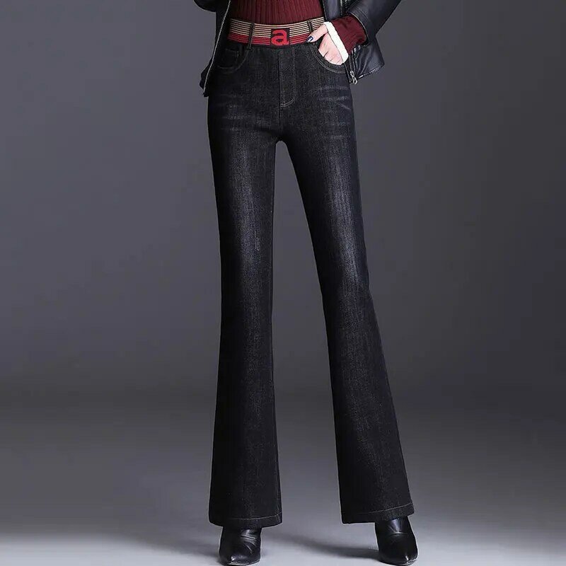 Jeans évasés slim patchwork vintage pour femmes, pantalon en denim skinny taille haute, Vaqueros à fond cloche, mode commissionnée, printemps, été, nouveau