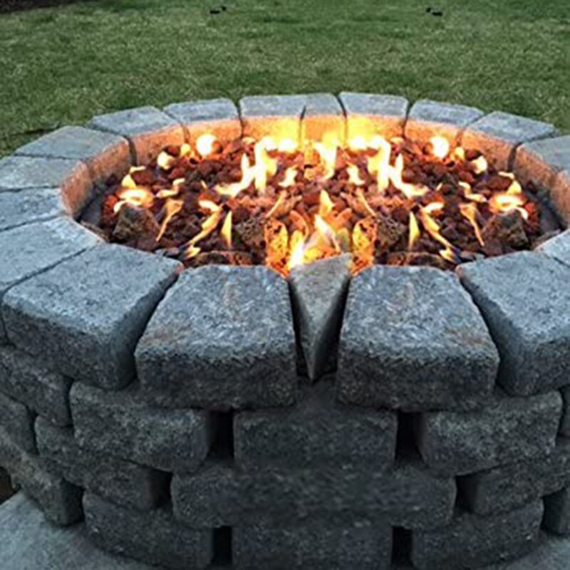 Anel redondo do queimador do poço do fogo, gás natural, propano, lareira, interno e exterior, 6 ", 1 PC