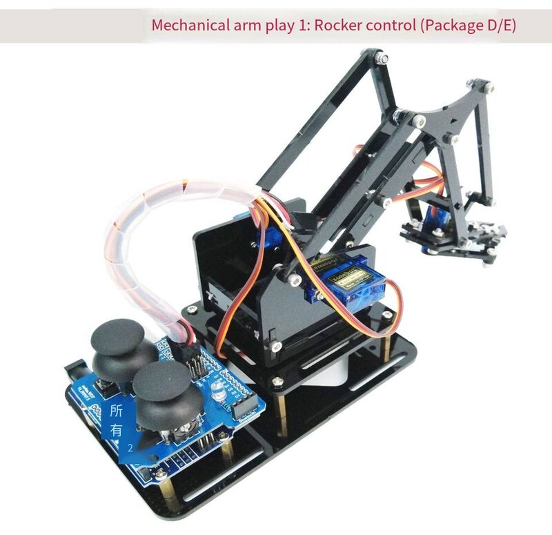 SG90 MG90 4 DOF Unassembly braccio meccanico acrilico con controllo App manipolatore robotico artiglio per Arduino Robot Bluetooth Kit fai da te