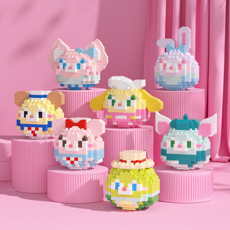 Cinna moroll Cartoon Sanrio Anime Blöcke Kuromi meine Melodie Maus Bausteine Puppe Spielzeug Kinder Geburtstags geschenk Anime Figur Spielzeug