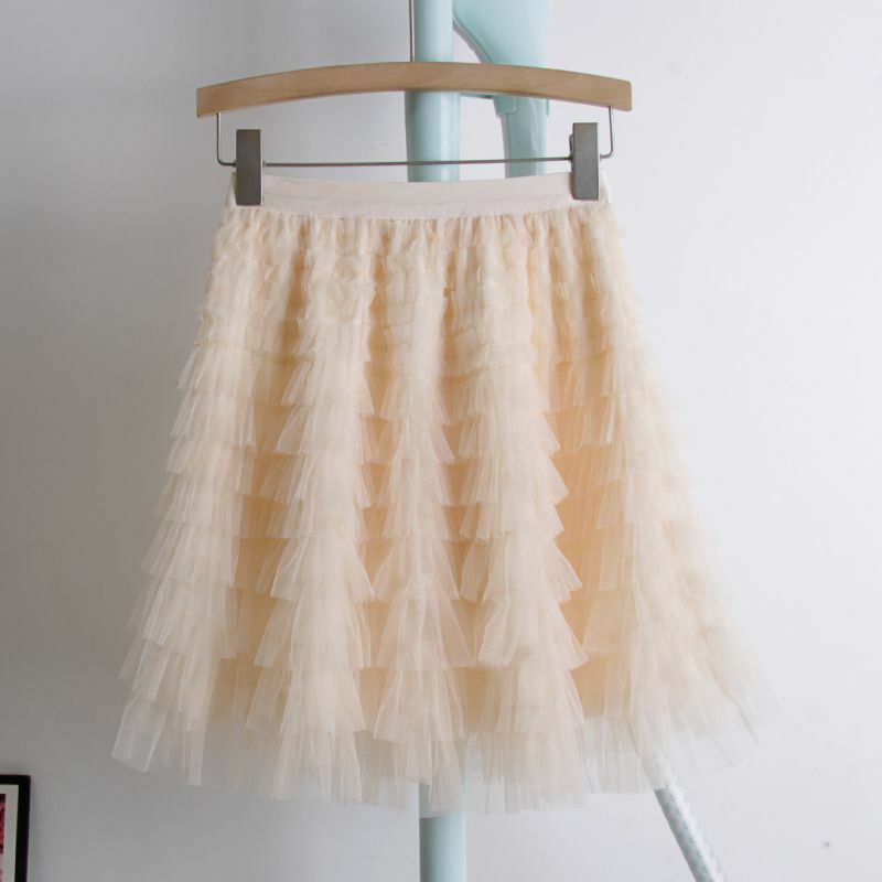 Mesh Miniröcke für Frauen Sommer hohe Taille süße Mädchen 5 Farben Tierred Rock Mode Urlaub Vintage ästhetisches Design A-Linie
