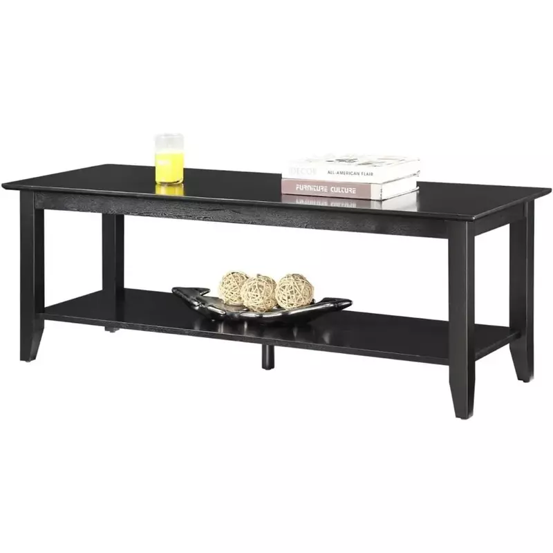 American Heritage Coffee Table With Shelf Restaurant Tables Black Side Table Living Room Chairs Furniture Dining Center Salon