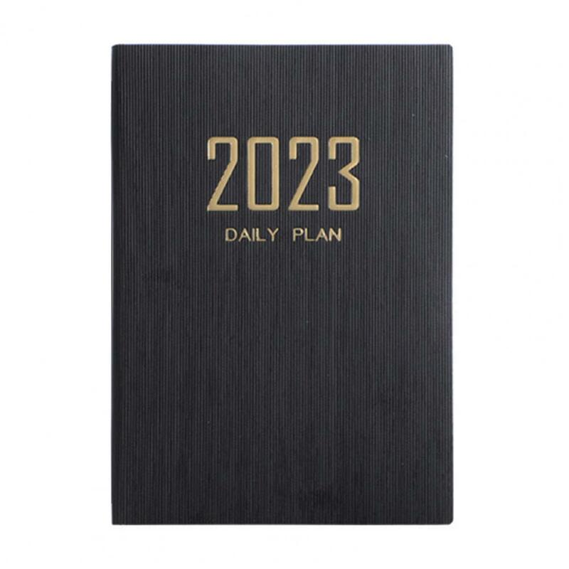 Schedule Book Efficiency Manual Smooth Writing Portable 2023 A5 Daily Weekly Agenda Planner Notebook School Supplies