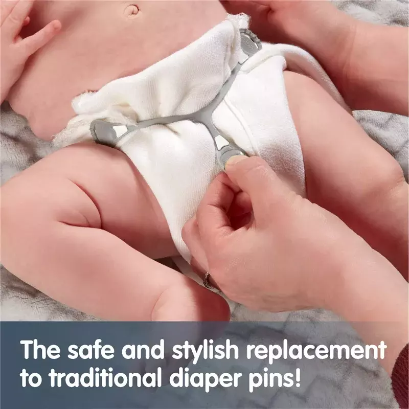Hebillas de seguridad para pañales de bebé, sujetadores de tela para pañales infantiles, hebillas fijas de sujeción de cinturón, Clips de soporte para bolsa de pañales