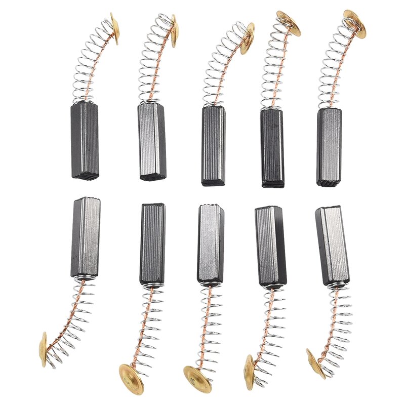 10 Pcs Drill Electric Grinder Replacement Carbon Brush Motor Coal Brushes 6mm*6mm*20mm Electric Engine Spare Replacement Parts