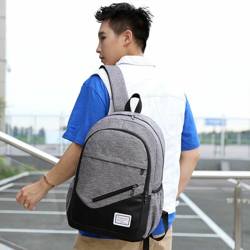 3Pcs Men Women Casual Polyester Shoulder Bag Travel Backpack School Bookbags