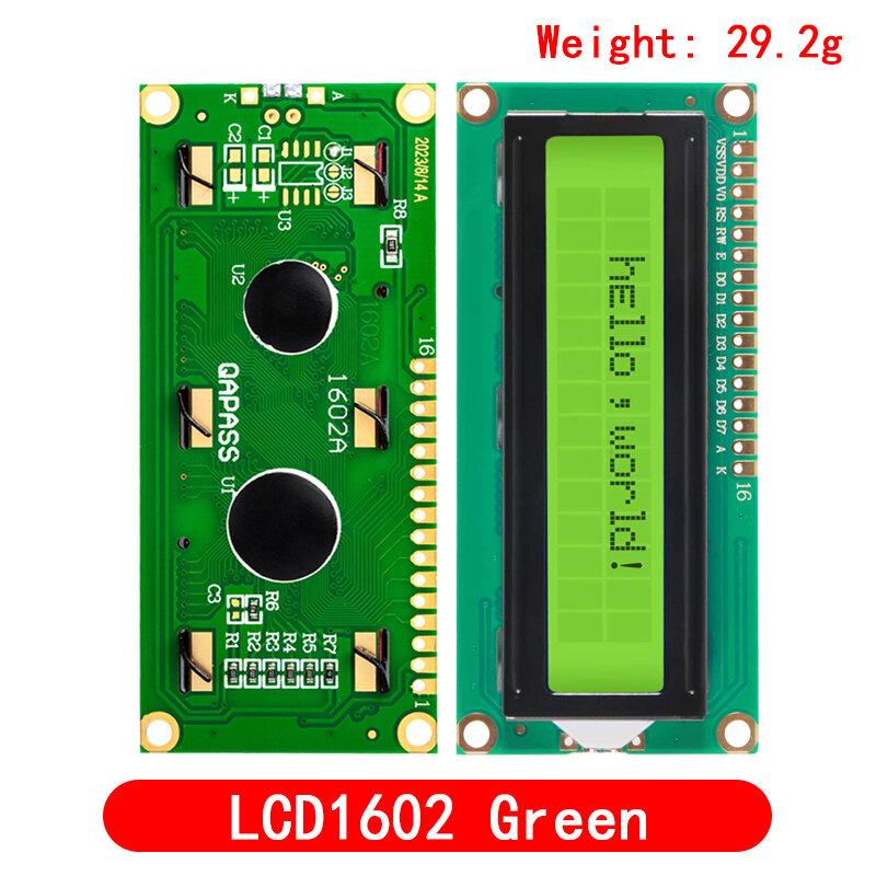 아두이노 1602 LCD 모듈, 블루 그린 스크린, IIC, I2C 1602, UNO r3 mega2560 LCD1602 LCD1602 + I2C