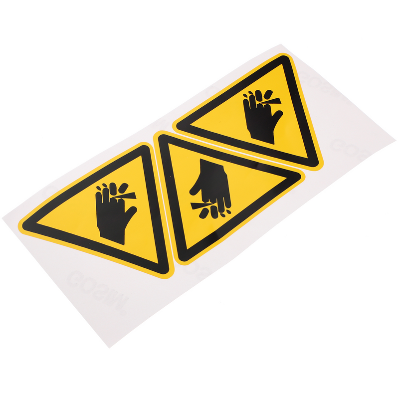 Pegatinas de advertencia de 3 piezas, calcomanías de advertencia, calcomanías de señal de peligro, corte a mano, cuidado