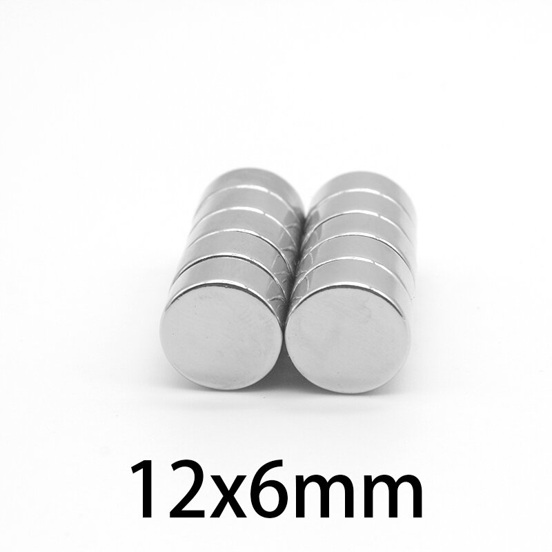 5/10/20/30/50/80 pz 12x6mm magnete di ricerca disco forte 12mm x 6mm magneti rotondi NdFeB 12x6mm magneti permanenti 12*6mm N35