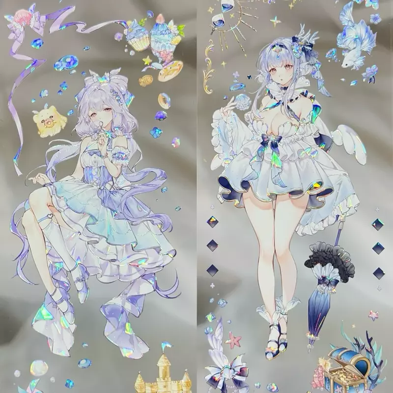 mermaid Ocean Sea Fairy Girl Shiny PET Tape