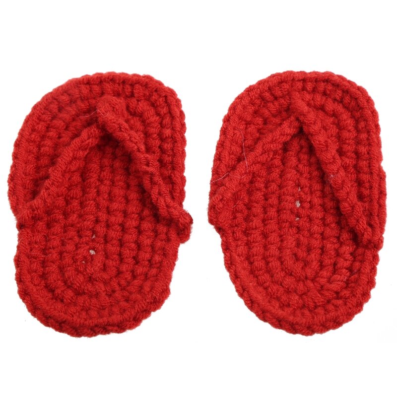 2 Pcs/Set Newborn Photography Prop Knitted Slippers Photo Crochet Shoes