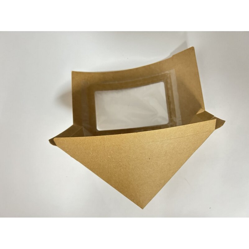 Kunden spezifisches Produkt Sandwich Keil/Sandwich Verpackungs box mit Fenster & Tier Design